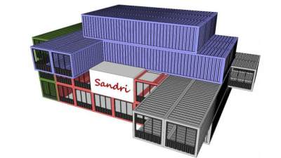 集装箱组合su模型下载_sketchup草图大师SKP模型