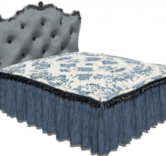 欧式床SU模型下载_sketchup草图大师SKP模型