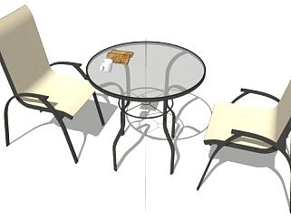 庭院桌椅su模型下载_sketchup草图大师SKP模型