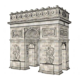 巴黎凯旋门su模型下载_sketchup草图大师SKP模型