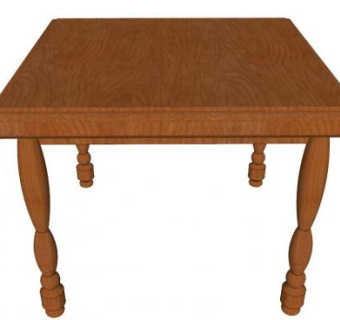 正方方桌su模型下载_sketchup草图大师SKP模型