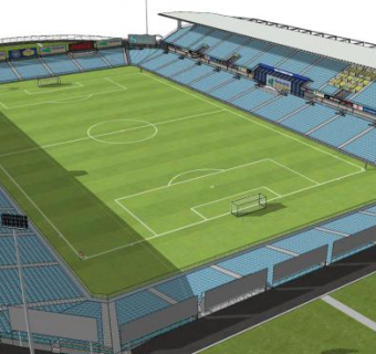 操场雨棚su模型下载_sketchup草图大师SKP模型