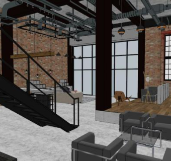 展示厅su模型下载_sketchup草图大师SKP模型