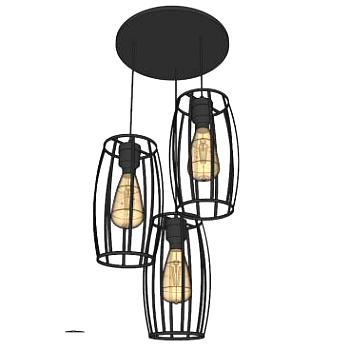 工业风灯具su模型下载_sketchup草图大师SKP模型