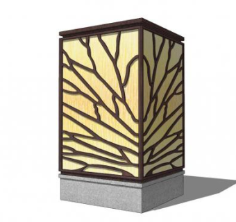 室外艺术草坪灯灯具su模型下载_sketchup草图大师SKP模型