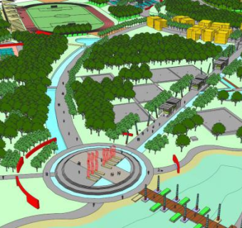 体育公园su模型下载_sketchup草图大师SKP模型