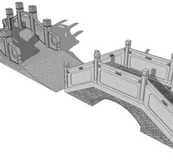 古风桥su模型下载_sketchup草图大师SKP模型