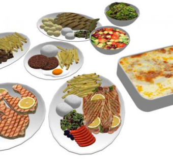 食物su模型下载_sketchup草图大师SKP模型