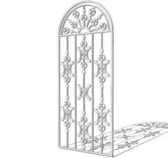 欧式窗雕花su模型下载_sketchup草图大师SKP模型
