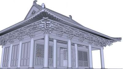 古建屋檐su模型下载_sketchup草图大师SKP模型