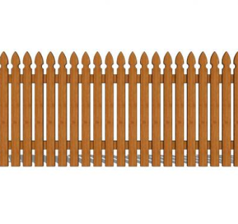 木栏栅素材su模型下载_sketchup草图大师SKP模型