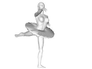 <em>芭蕾</em>舞su模型下载_sketchup草图大师SKP模型