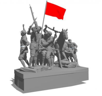 红军革命者人物雕像su模型下载_sketchup草图大师SKP模型