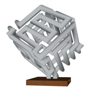 学校雕塑su模型下载_sketchup草图大师SKP模型