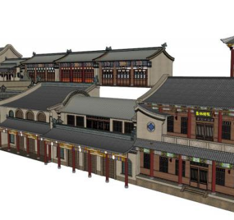 山西古建筑su模型下载_sketchup草图大师SKP模型