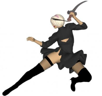 女刺客SU模型下载_sketchup草图大师SKP模型