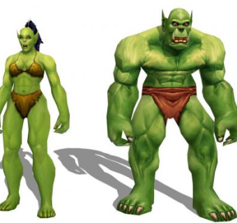 西幻世界地精哥布林人物SU模型下载_sketchup草图大师SKP模型