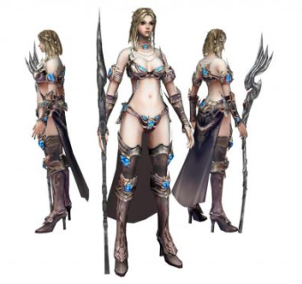 游戏女性精灵SU模型下载_sketchup草图大师SKP模型