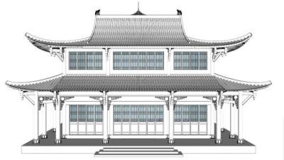 古建筑sketchup模型下载_sketchup草图大师SKP模型