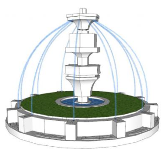 喷泉sketchup模型下载_sketchup草图大师SKP模型