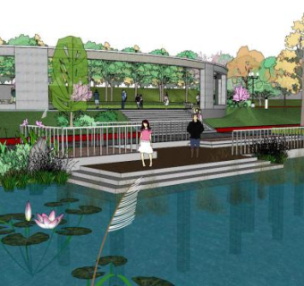 公园sketchup模型下载_sketchup草图大师SKP模型