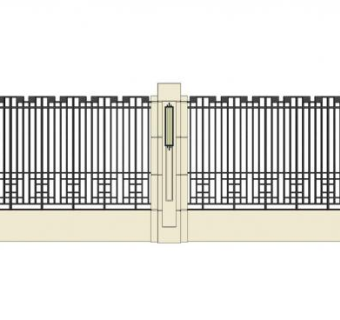 围墙sketchup模型下载_sketchup草图大师SKP模型