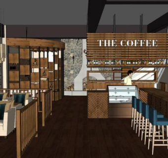 咖啡厅sketchup模型下载_sketchup草图大师SKP模型