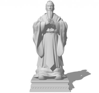 古人雕塑sketchup模型下载_sketchup草图大师SKP模型