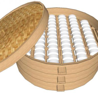 包子笼sketchup模型下载_sketchup草图大师SKP模型