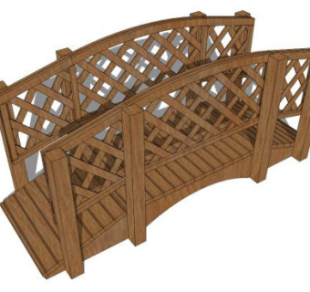 木桥sketchup模型下载_sketchup草图大师SKP模型