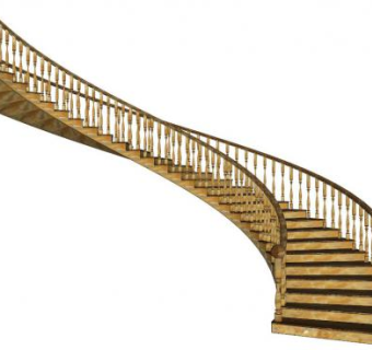 弧形楼梯sketchup模型下载_sketchup草图大师SKP模型