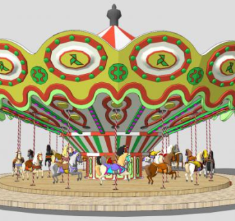 旋转木马sketchup模型下载_sketchup草图大师SKP模型