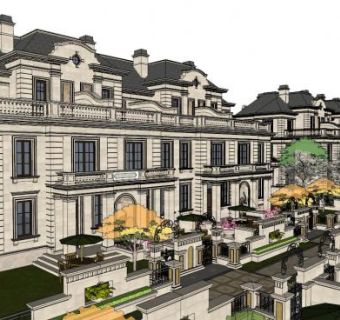 乡村小别墅sketchup模型下载_sketchup草图大师SKP模型