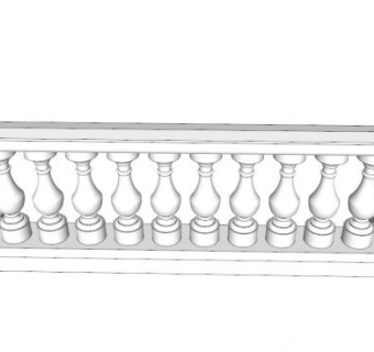 阳台栏杆sketchup模型下载_sketchup草图大师SKP模型