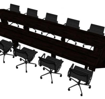 会议桌sketchup模型下载_sketchup草图大师SKP模型