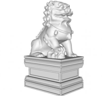 石狮子sketchup模型下载_sketchup草图大师SKP模型