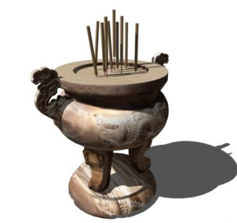 寺庙香炉sketchup模型下载_sketchup草图大师SKP模型