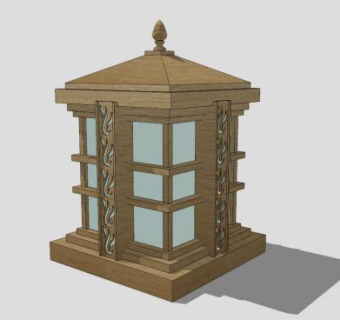 柱头灯sketchup模型下载_sketchup草图大师SKP模型