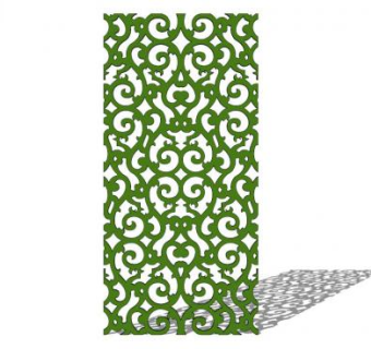 欧式花纹隔断sketchup模型下载_sketchup草图大师SKP模型