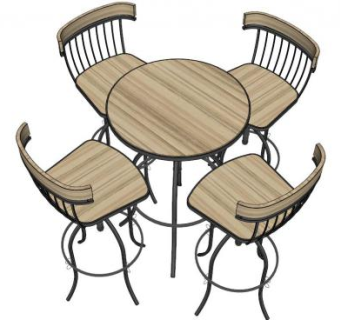 休闲桌椅sketchup模型下载_sketchup草图大师SKP模型