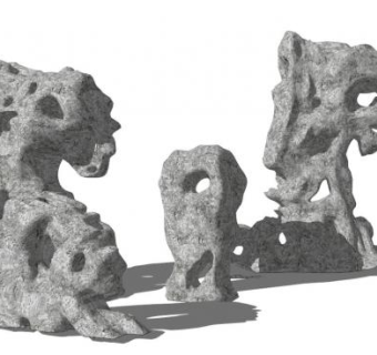 太湖石sketchup模型下载_sketchup草图大师SKP模型