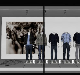 橱窗模特sketchup模型下载_sketchup草图大师SKP模型