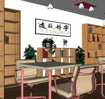 图书室sketchup模型下载_sketchup草图大师SKP模型