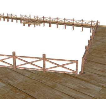 木栈道sketchup模型下载_sketchup草图大师SKP模型