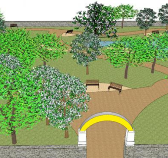 小公园sketchup模型下载_sketchup草图大师SKP模型