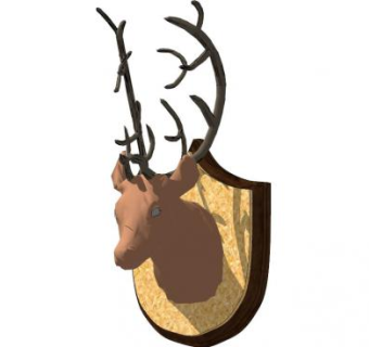 鹿头sketchup模型下载_sketchup草图大师SKP模型