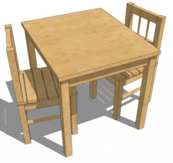 木质桌sketchup模型下载_sketchup草图大师SKP模型