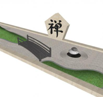 枯山水sketchup模型下载_sketchup草图大师SKP模型
