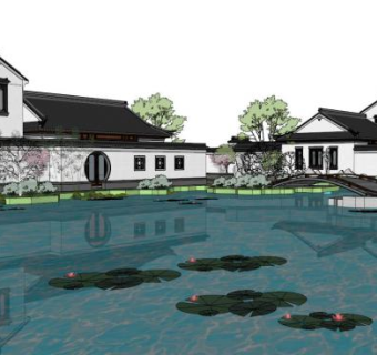 中式建筑sketchup模型下载_sketchup草图大师SKP模型