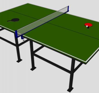 乒乓球桌sketchup模型下载_sketchup草图大师SKP模型